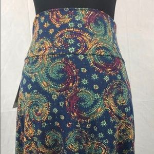 Small Paisley LuLaRoe Azure skirt
